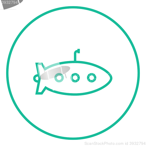 Image of Submarine line icon.