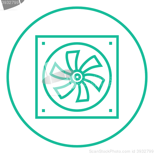 Image of Computer cooler line icon.