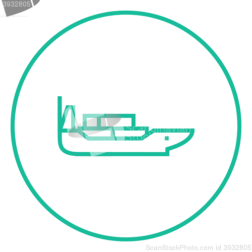 Image of Cargo container ship line icon.