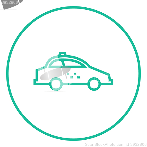 Image of Taxi car line icon.