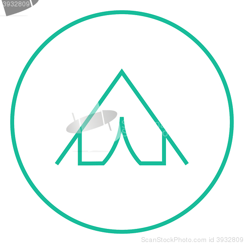 Image of Tent line icon.