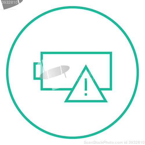 Image of Empty battery line icon.