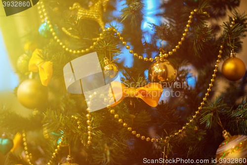 Image of Christmas tree closeup
