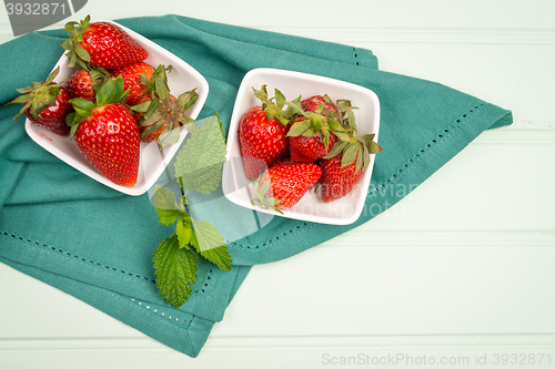 Image of Appetizing strawberry in the bowl