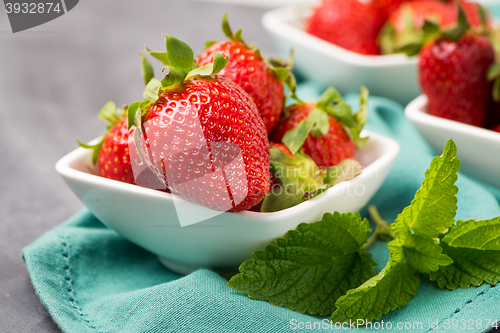 Image of Appetizing strawberry in the bowl