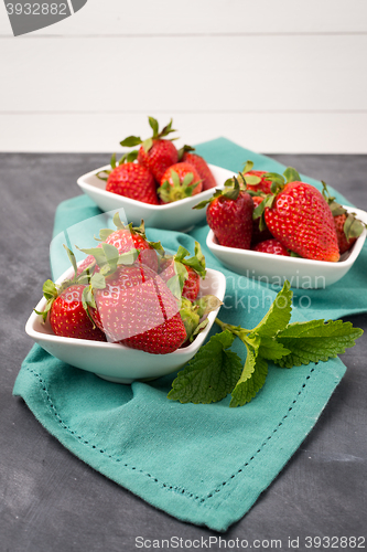 Image of Appetizing strawberry in the bowl