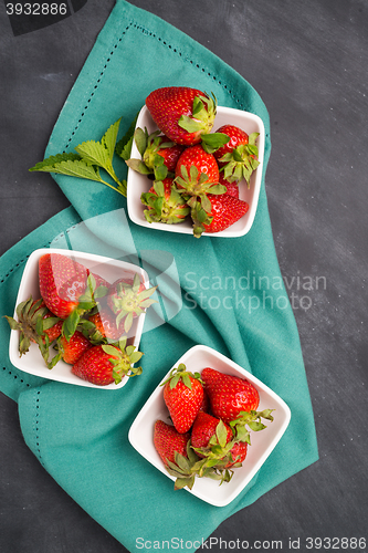 Image of Appetizing strawberry in the bowl