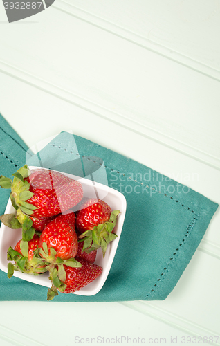 Image of Appetizing strawberry in the bowl