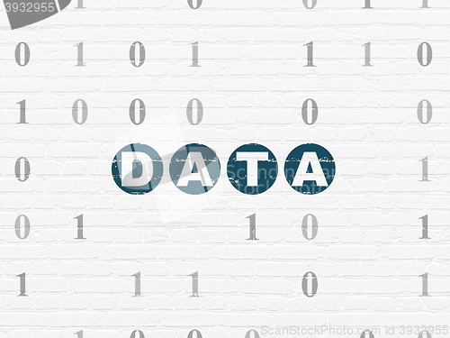 Image of Data concept: Data on wall background
