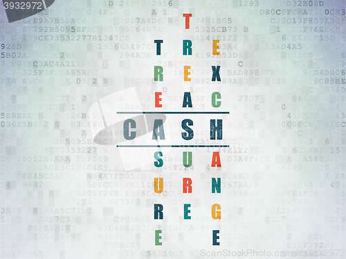 Image of Banking concept: Cash in Crossword Puzzle