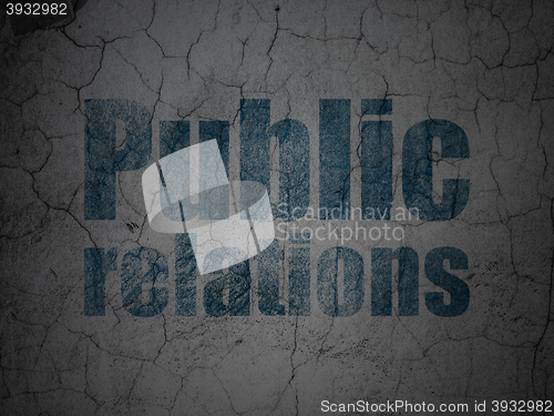 Image of Marketing concept: Public Relations on grunge wall background
