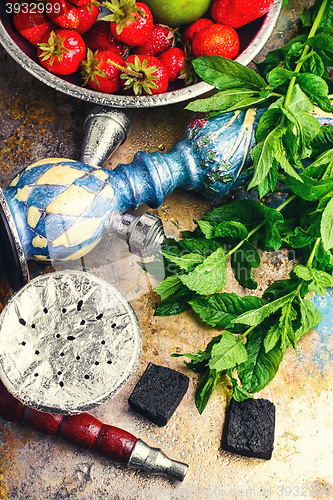 Image of Hookah with strawberry tobacco