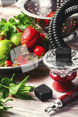 Image of Hookah with strawberry tobacco