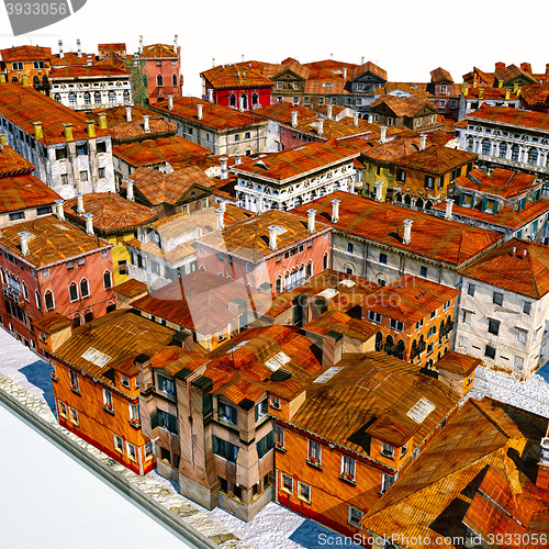 Image of Typical Italian city, 3d illustration