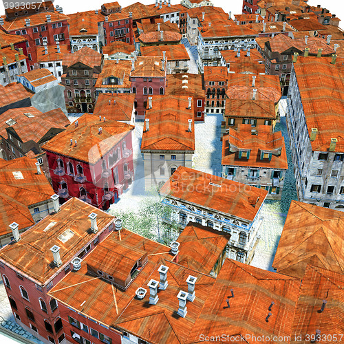 Image of Typical Italian city, 3d illustration