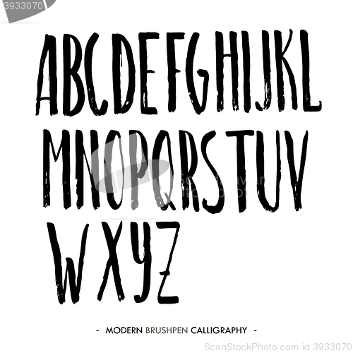 Image of Modern ink Alphabet font.