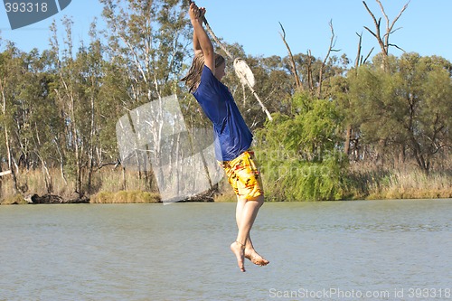 Image of teenager swinging