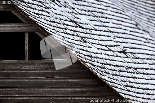 Image of Roof on wooden barn