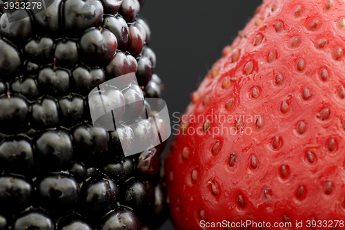 Image of Strawberry and Blackberry Close