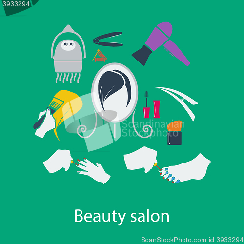 Image of Beauty salon flat design