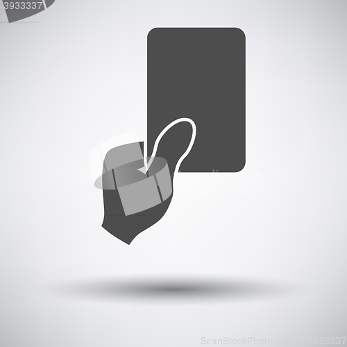 Image of Soccer referee hand with card  icon