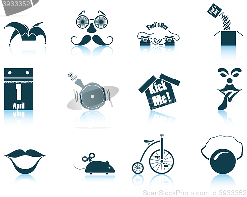 Image of Set of April Fool\'s day icons