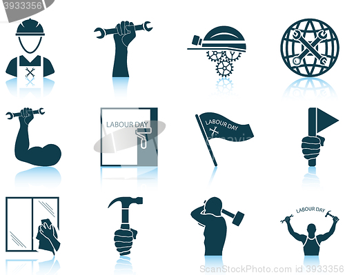 Image of Set of Labour Day icons