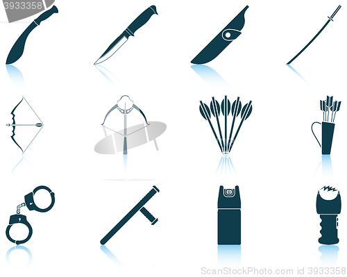 Image of Set of weapon icons