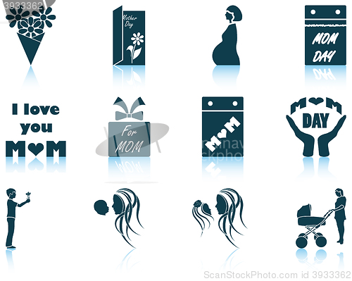 Image of Set of Mother\'s day icons