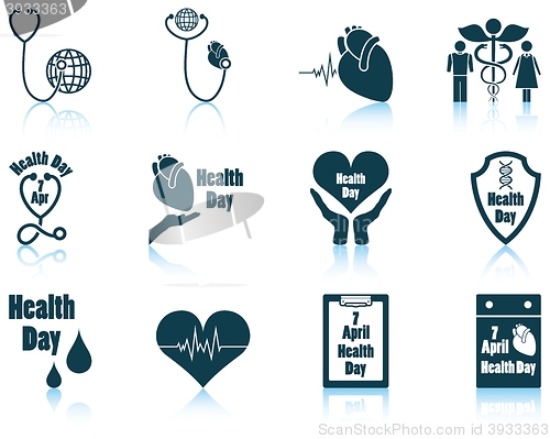 Image of Set of Health day icons