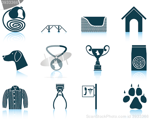 Image of Set of dog breeding icons