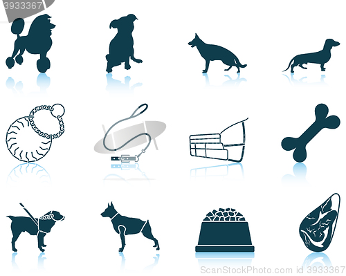 Image of Set of dog breeding icons