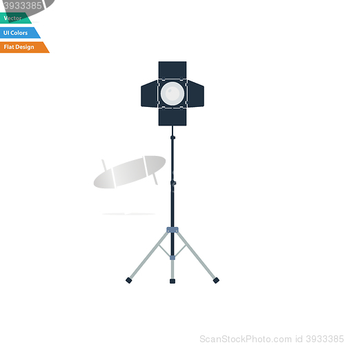 Image of Flat design icon of curtain light