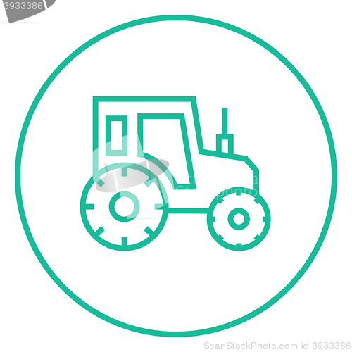 Image of Tractor line icon.