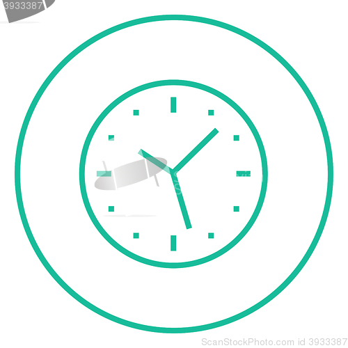 Image of Wall clock line icon.