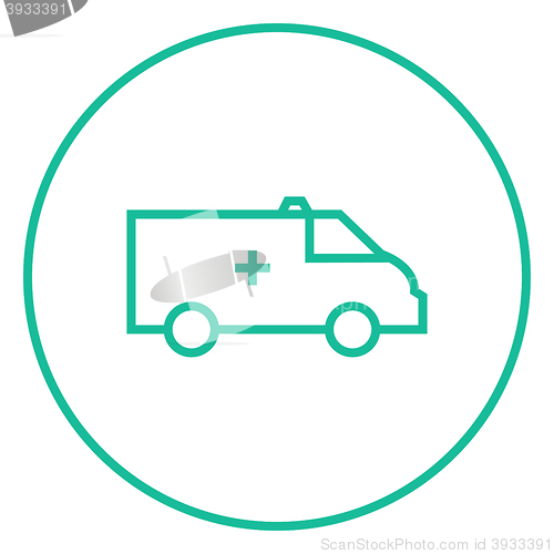 Image of Ambulance car line icon.