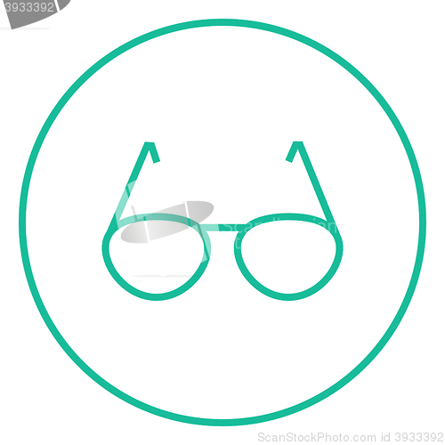 Image of Eyeglasses line icon.