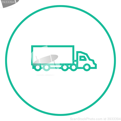 Image of Delivery truck line icon.