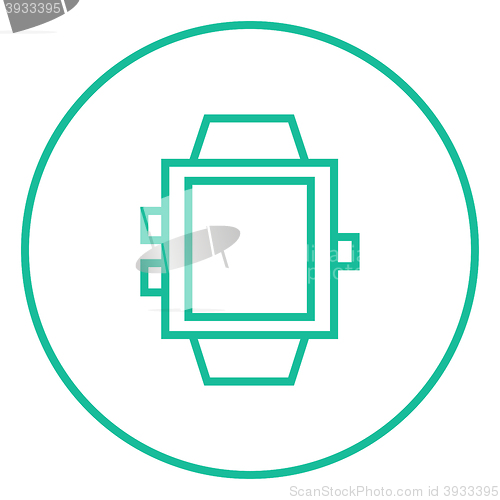 Image of Smartwatch line icon.