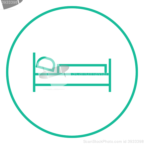 Image of Bed line icon.