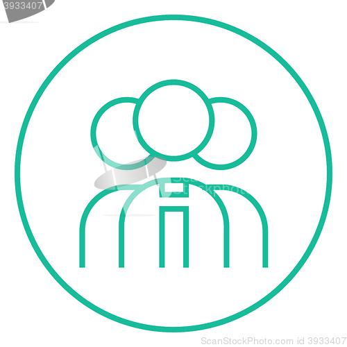 Image of Group of businessmen line icon.