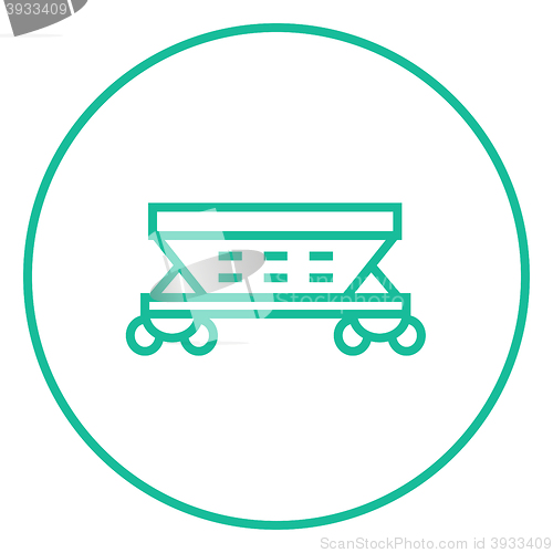 Image of Cargo wagon line icon.