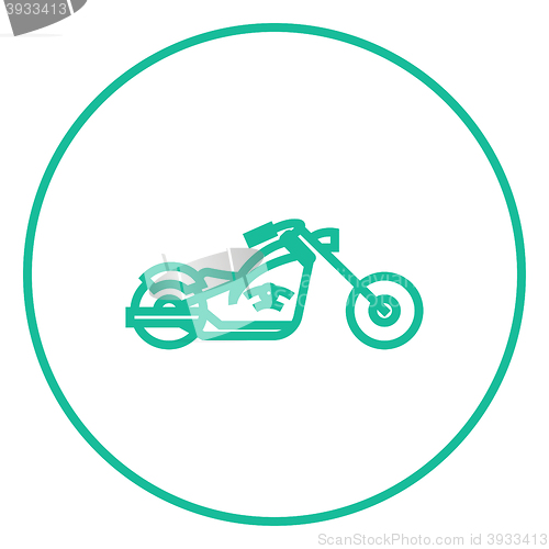 Image of Motorcycle line icon.