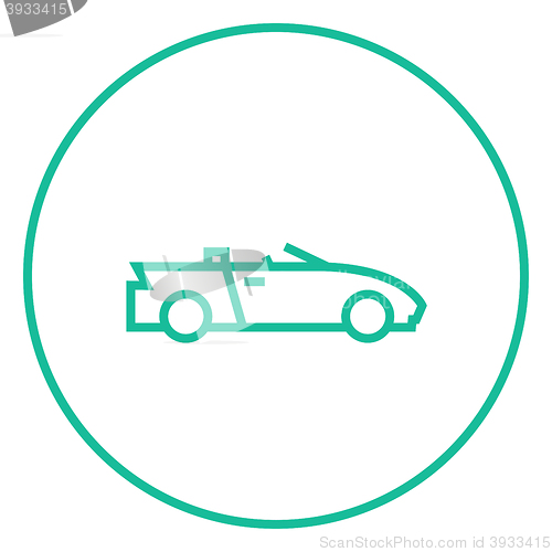 Image of Convertible car line icon.