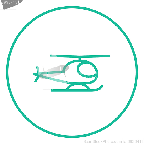 Image of Helicopter line icon.