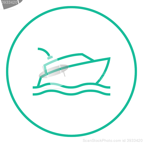 Image of Yacht line icon.