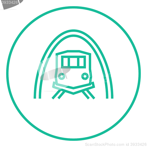 Image of Railway tunnel line icon.