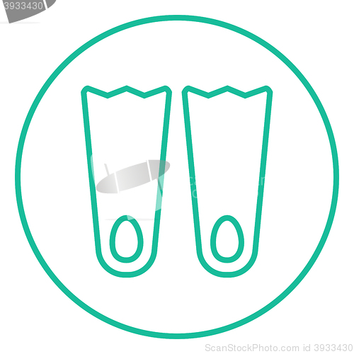 Image of Flippers line icon.