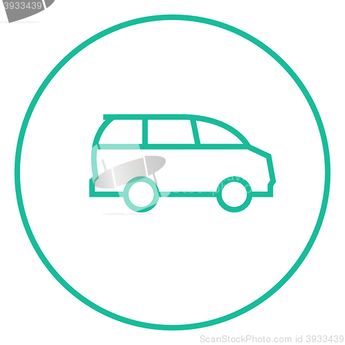 Image of Minivan line icon.