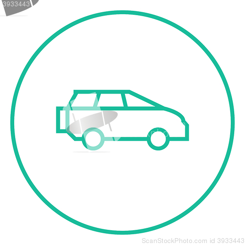 Image of Minivan line icon.